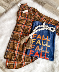 Pumpkin Spice Plaid Flannel