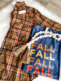 Pumpkin Spice Plaid Flannel