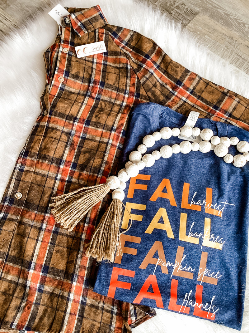 Pumpkin Spice Plaid Flannel