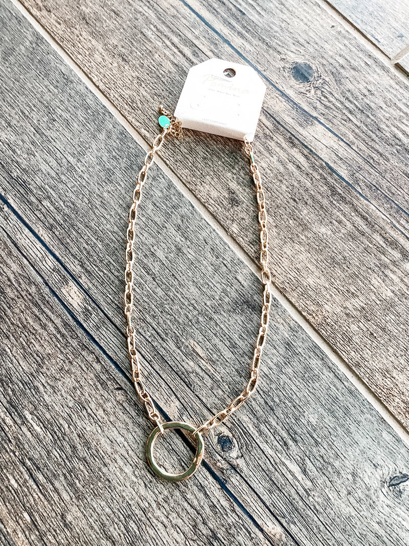 Tanzy Circle Hoop Necklace