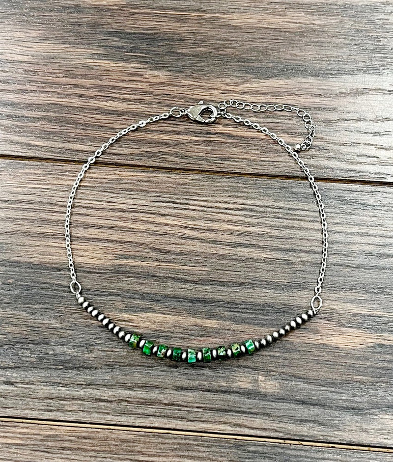 Maren Olive Gemstone Necklace