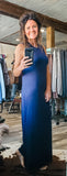 Navy Sleeveless Maxi Dress
