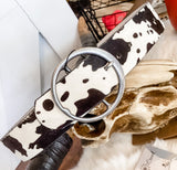 Wide Cow Hide Belt
